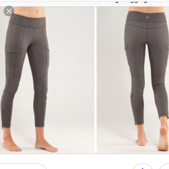 lululemon athletica Pants - LULULEMON Charcoal Gray Cargo Leggings